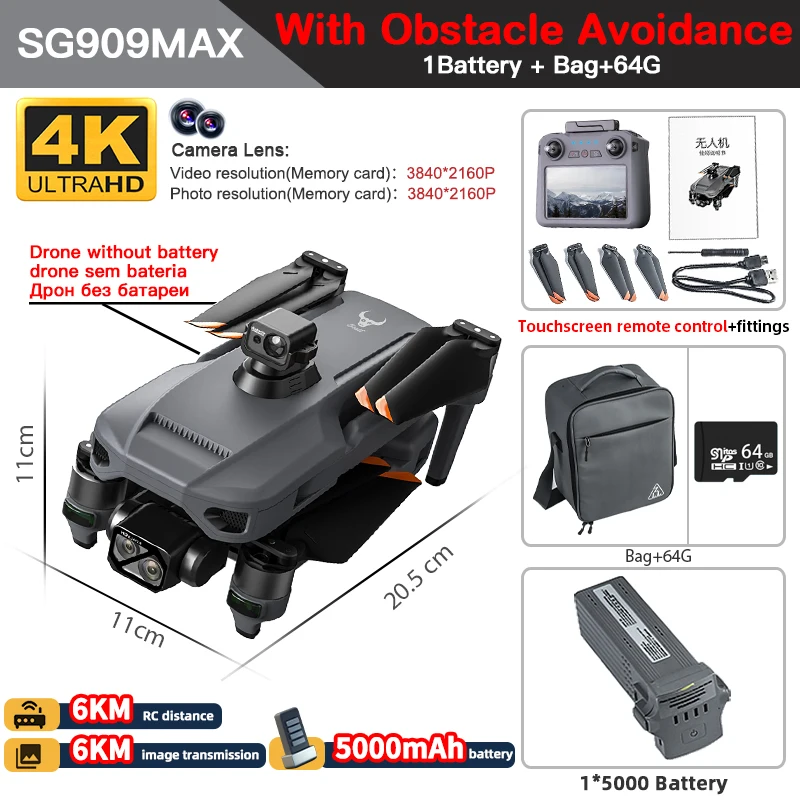 Beast Drone SG909 Max Package Contents